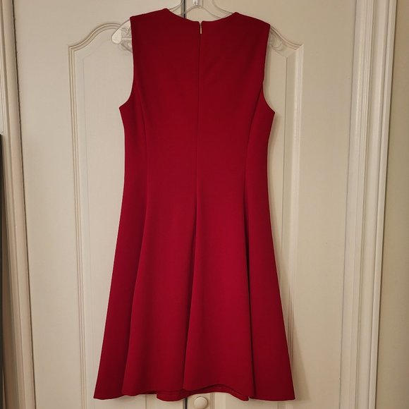 DKNY FIT AND FLARE RED DRESS - Picture 2 of 3